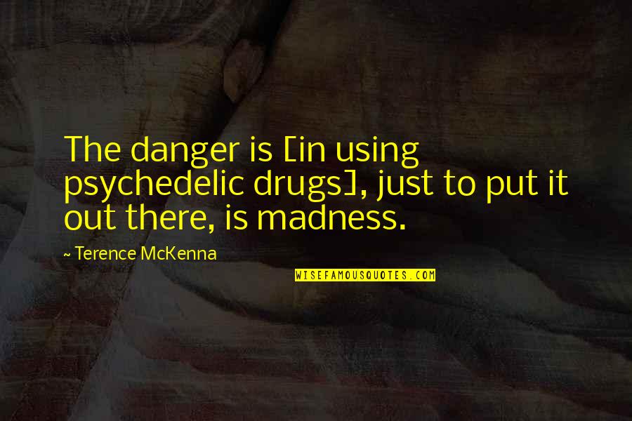 Jacobellis Stratton Quotes By Terence McKenna: The danger is [in using psychedelic drugs], just