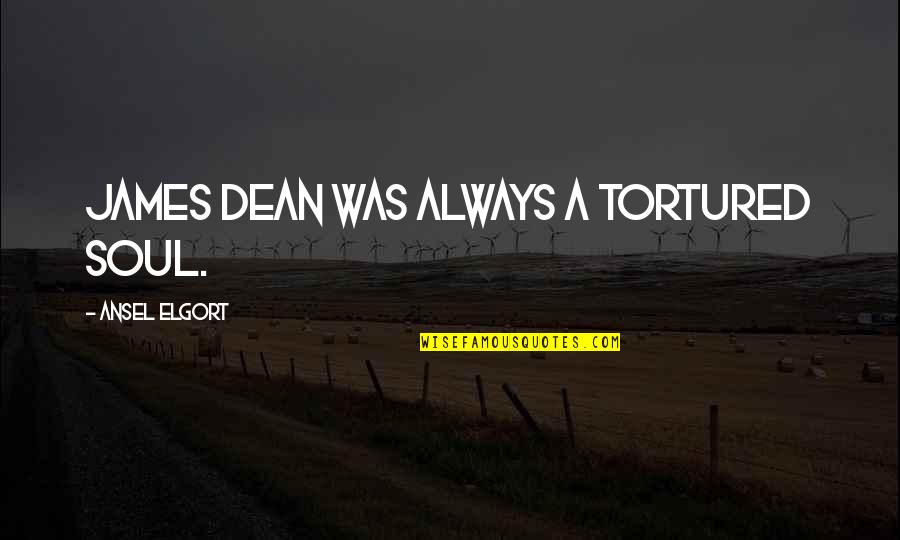 Jacquart Mosaique Quotes By Ansel Elgort: James Dean was always a tortured soul. Jacquart Mosaique Quotes By Ansel Elgort: James Dean was always a tortured soul.
