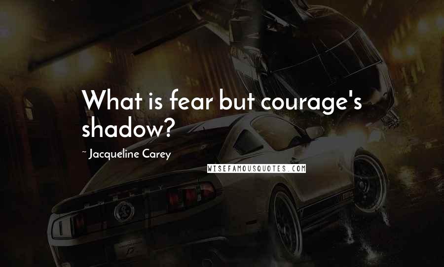 Jacqueline Carey quotes: What is fear but courage's shadow?