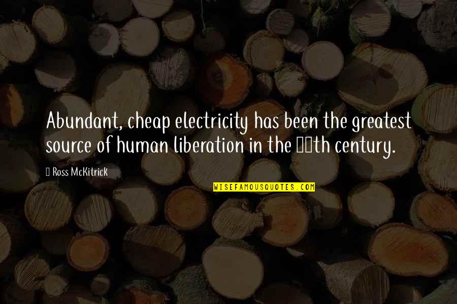Jacquerie Revolt Quotes By Ross McKitrick: Abundant, cheap electricity has been the greatest source