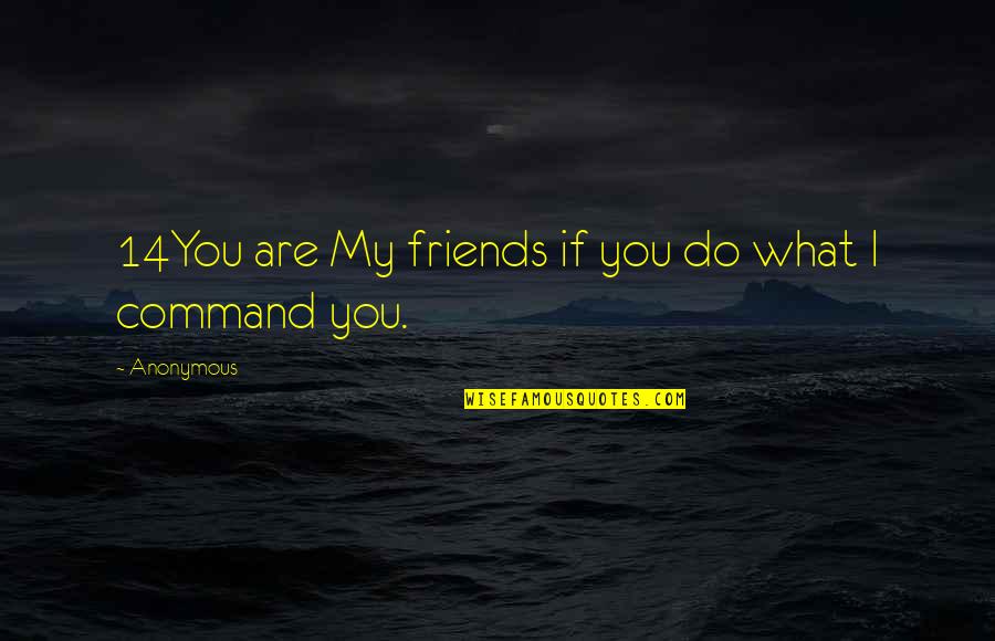Jacqulyn Scott Quotes By Anonymous: 14You are My friends if you do what