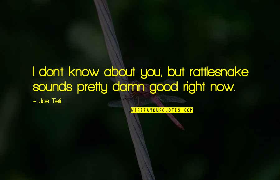Jacsmanik Attila Quotes By Joe Teti: I don't know about you, but rattlesnake sounds