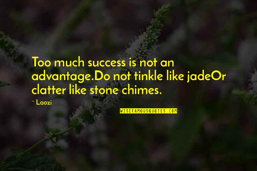 Jade Stone Quotes By Laozi: Too much success is not an advantage.Do not