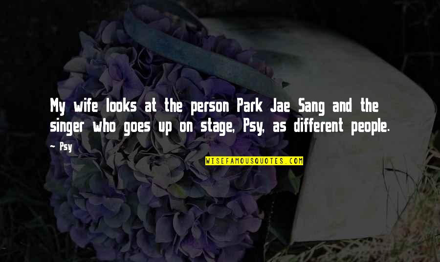 Jae Park Quotes By Psy: My wife looks at the person Park Jae