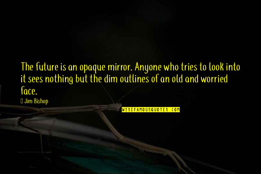 Jaeda Dewalt Quotes By Jim Bishop: The future is an opaque mirror. Anyone who