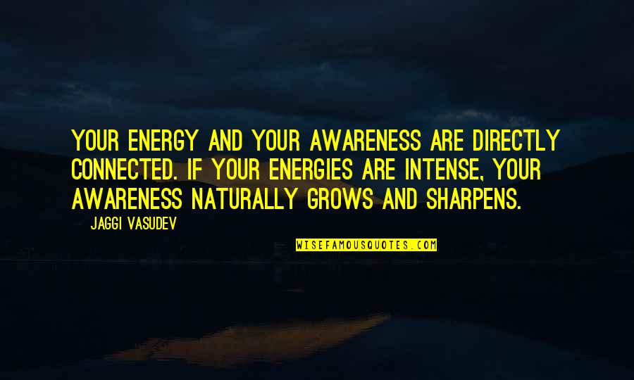 Jaggi Vasudev Quotes By Jaggi Vasudev: Your energy and your awareness are directly connected.