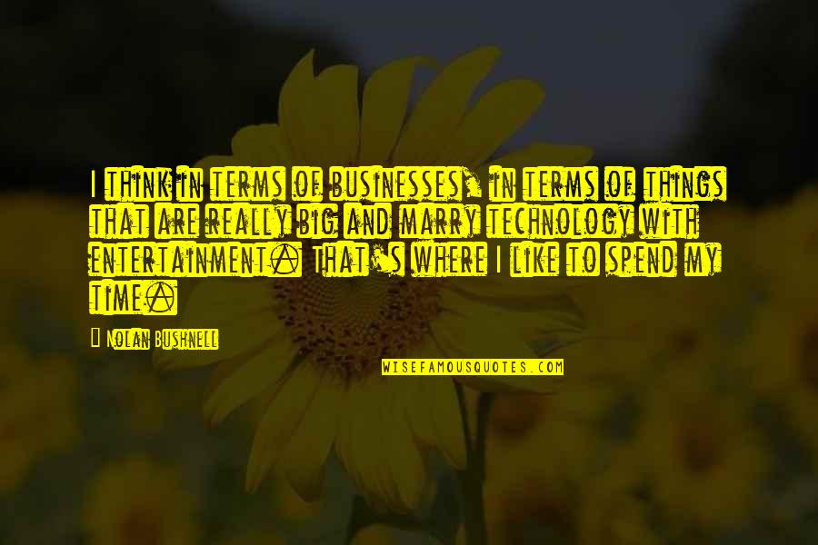 Jahiz Of Basra Quotes By Nolan Bushnell: I think in terms of businesses, in terms Jahiz Of Basra Quotes By Nolan Bushnell: I think in terms of businesses, in terms