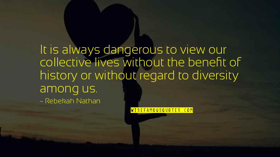 Jahlonline Quotes By Rebekah Nathan: It is always dangerous to view our collective