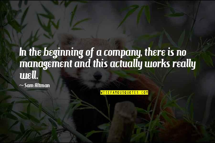 Jahmius Quotes By Sam Altman: In the beginning of a company, there is