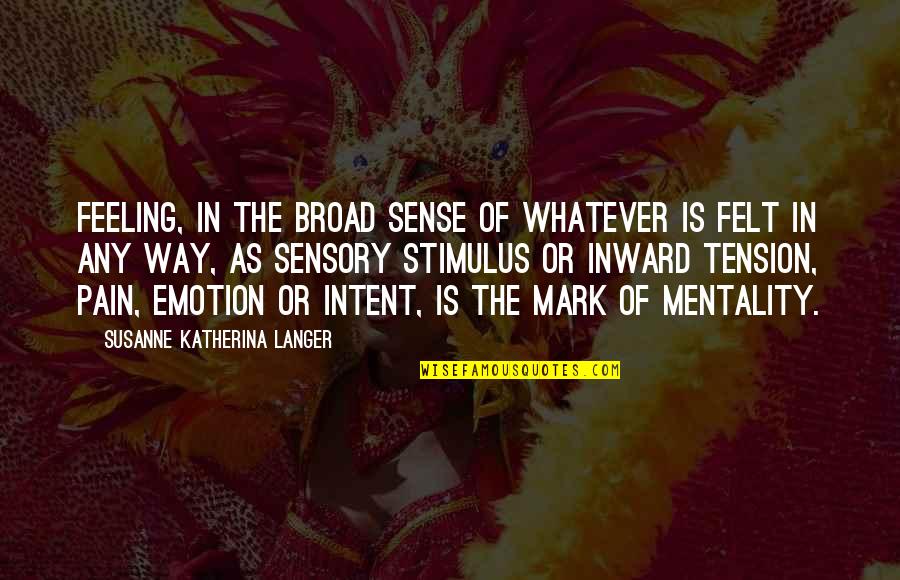 Jai Mata Ki Quotes By Susanne Katherina Langer: Feeling, in the broad sense of whatever is