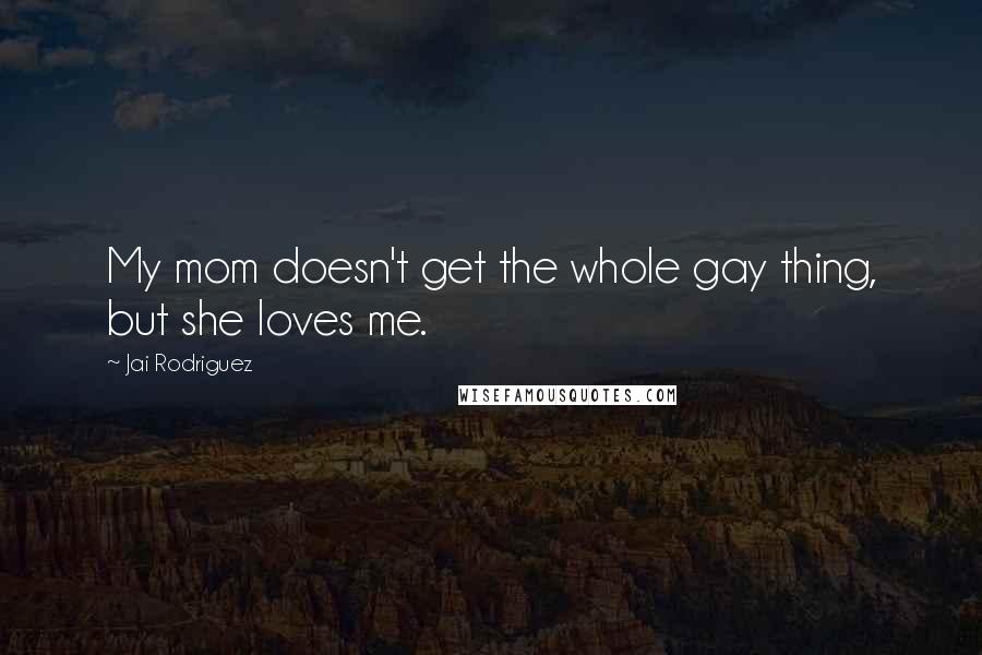 Jai Rodriguez quotes: My mom doesn't get the whole gay thing, but she loves me.