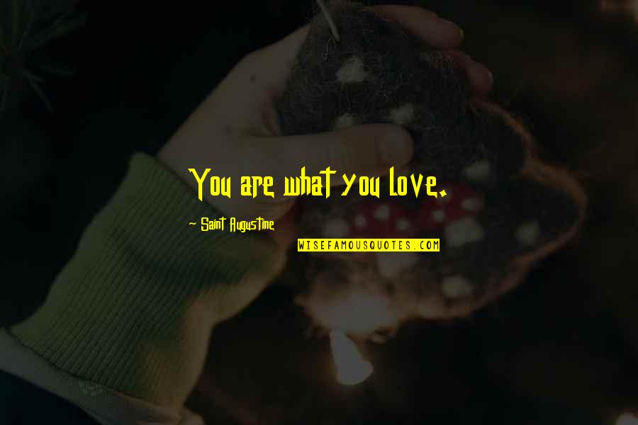 Jaimee Quotes By Saint Augustine: You are what you love.