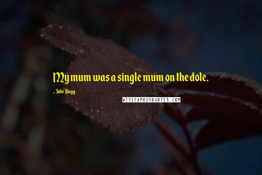 Jake Bugg quotes: My mum was a single mum on the dole.