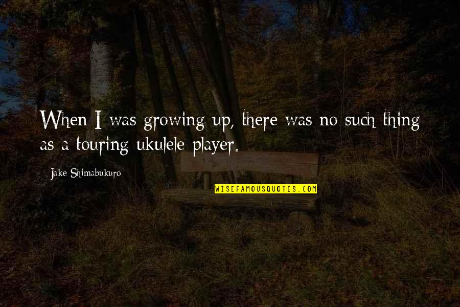 Jake Shimabukuro Ukulele Quotes By Jake Shimabukuro: When I was growing up, there was no Jake Shimabukuro Ukulele Quotes By Jake Shimabukuro: When I was growing up, there was no