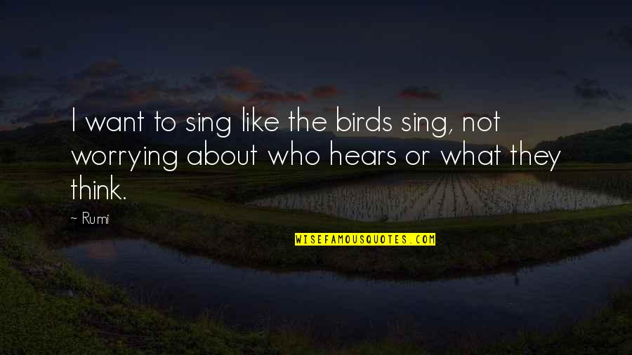 Jakowlew Jak 11 Quotes By Rumi: I want to sing like the birds sing,