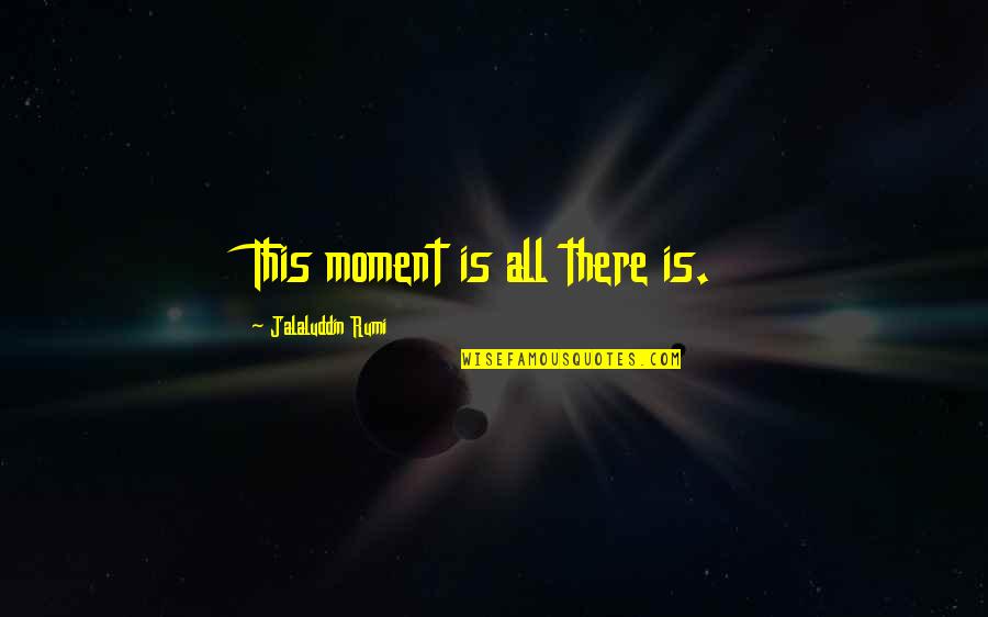 Jalaluddin Quotes By Jalaluddin Rumi: This moment is all there is.