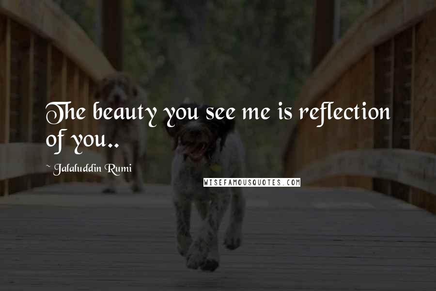 Jalaluddin Rumi quotes: The beauty you see me is reflection of you..