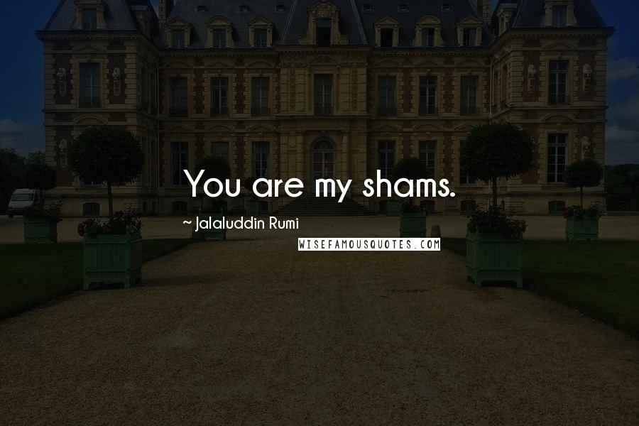 Jalaluddin Rumi quotes: You are my shams.