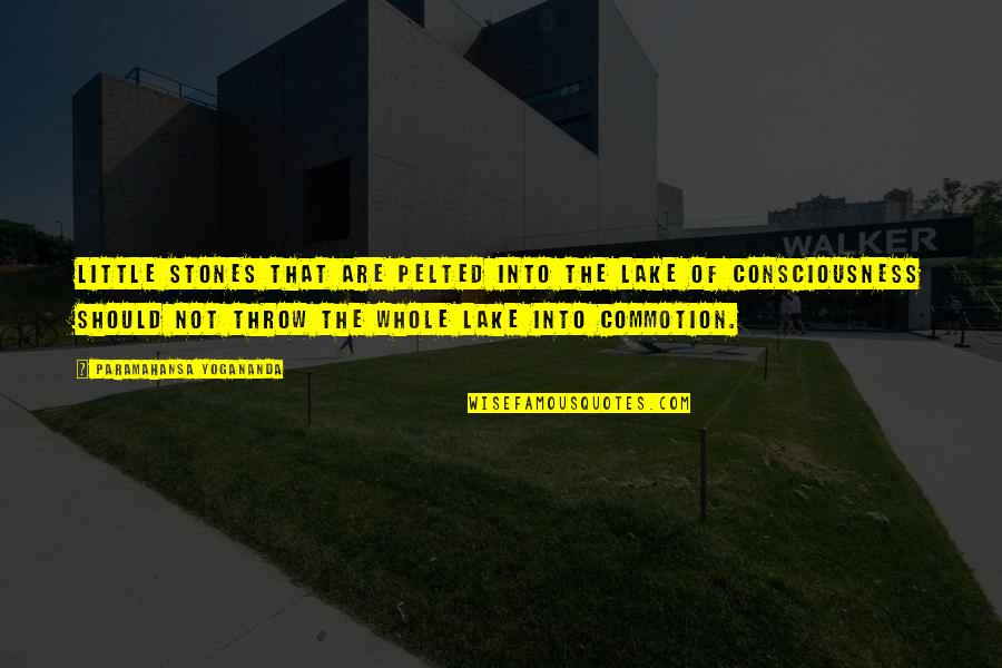 Jalife Y Quotes By Paramahansa Yogananda: Little stones that are pelted into the lake