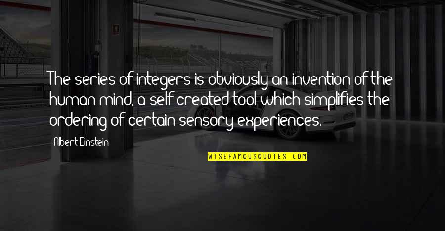 Jamai Sasthi Quotes By Albert Einstein: The series of integers is obviously an invention