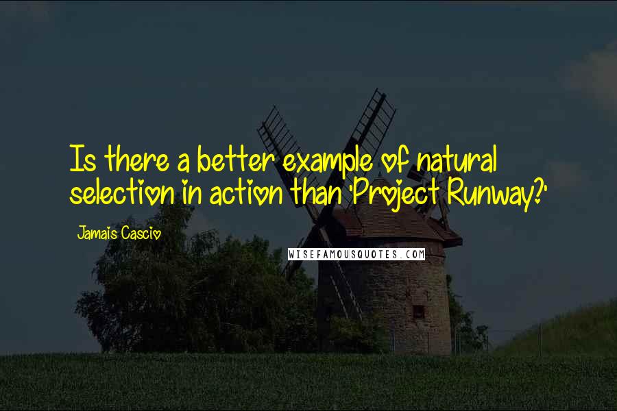 Jamais Cascio quotes: Is there a better example of natural selection in action than 'Project Runway?'