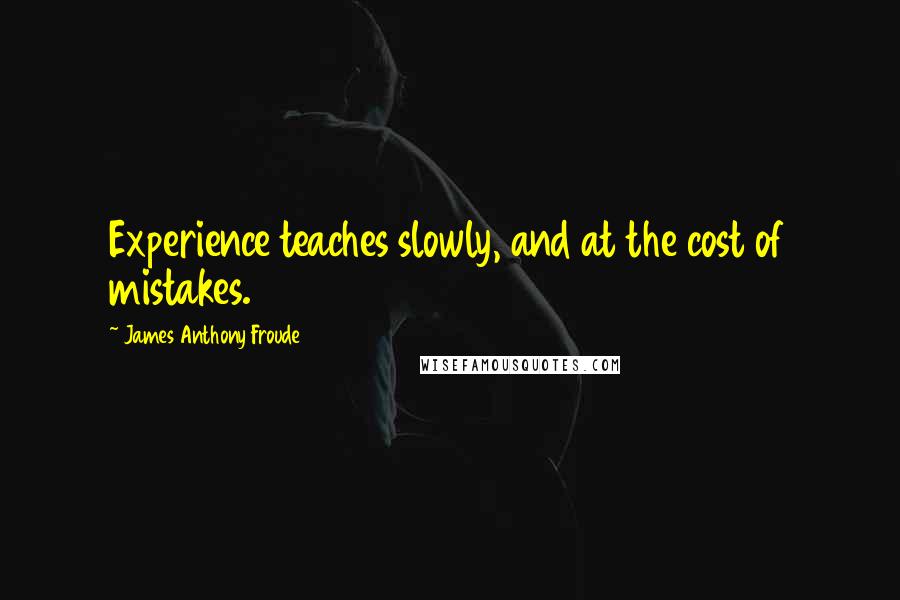 James Anthony Froude quotes: Experience teaches slowly, and at the cost of mistakes.