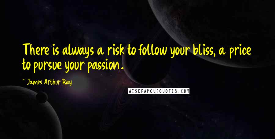 James Arthur Ray quotes: There is always a risk to follow your bliss, a price to pursue your passion.