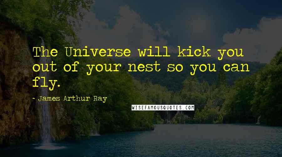 James Arthur Ray quotes: The Universe will kick you out of your nest so you can fly.