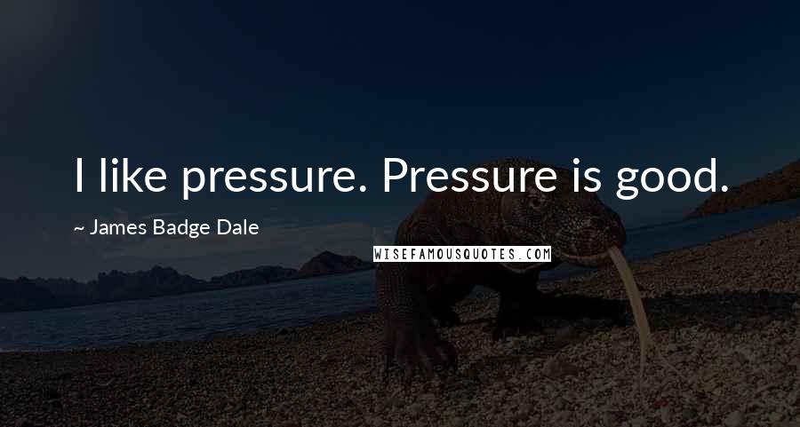 James Badge Dale quotes: I like pressure. Pressure is good.