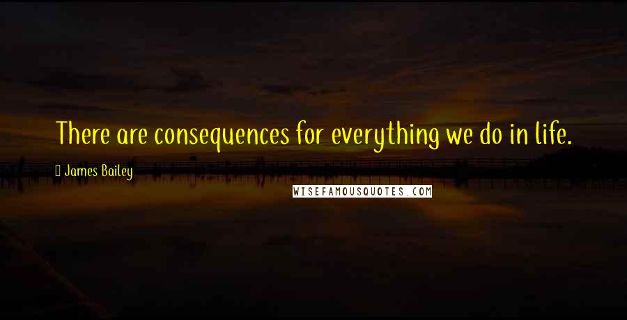 James Bailey quotes: There are consequences for everything we do in life.