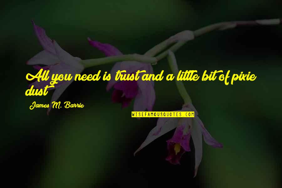 James Barrie Quotes By James M. Barrie: All you need is trust and a little James Barrie Quotes By James M. Barrie: All you need is trust and a little