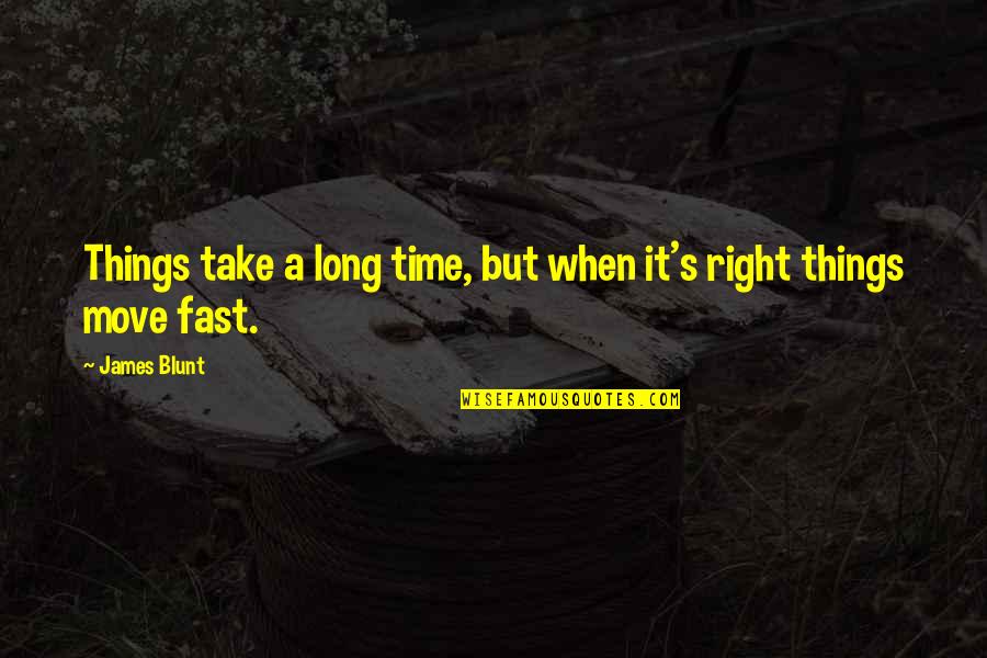James Blunt Quotes By James Blunt: Things take a long time, but when it's