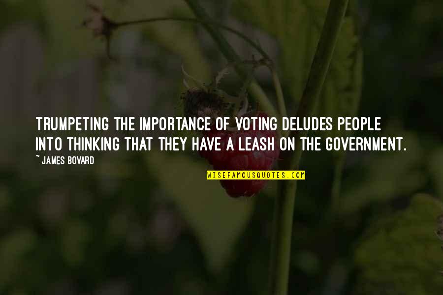 James Bovard Quotes By James Bovard: Trumpeting the importance of voting deludes people into