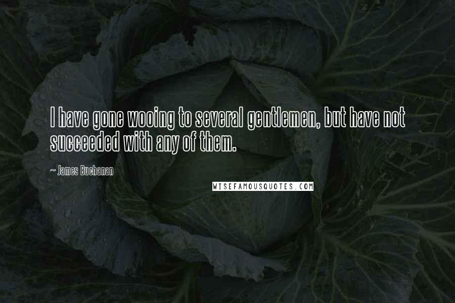 James Buchanan quotes: I have gone wooing to several gentlemen, but have not succeeded with any of them.