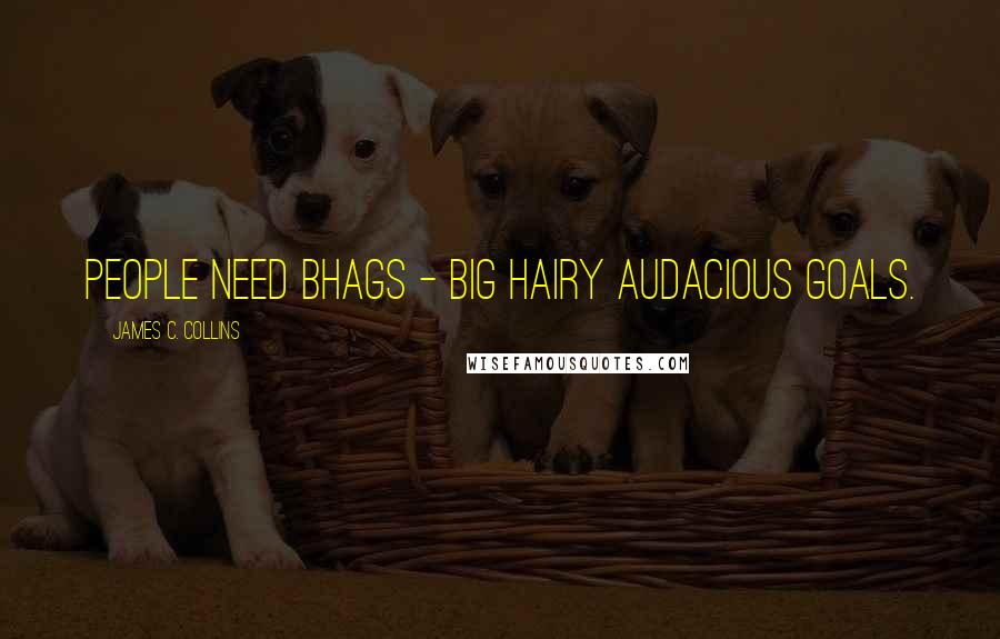 James C. Collins quotes: People need BHAGs - big hairy audacious goals.