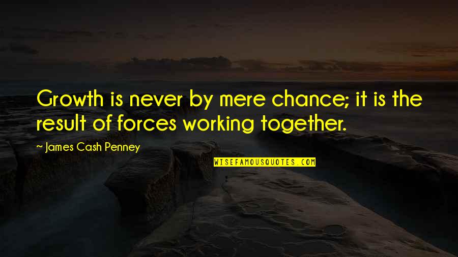 James C. Penney Quotes By James Cash Penney: Growth is never by mere chance; it is