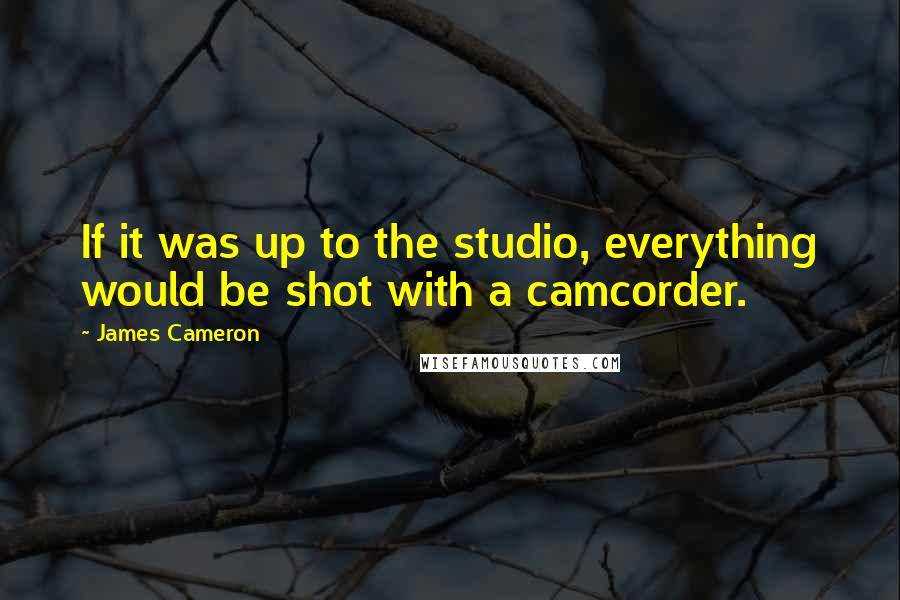 James Cameron quotes: If it was up to the studio, everything would be shot with a camcorder.