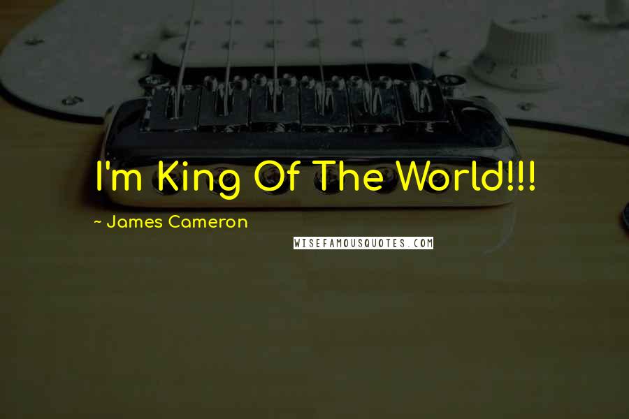 James Cameron quotes: I'm King Of The World!!!