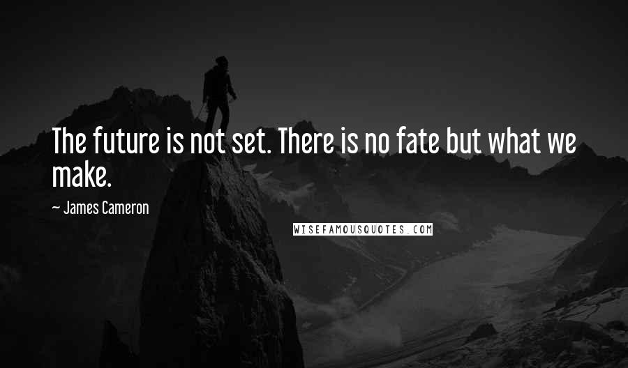 James Cameron quotes: The future is not set. There is no fate but what we make.