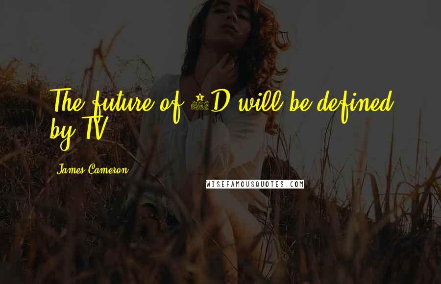 James Cameron quotes: The future of 3D will be defined by TV.