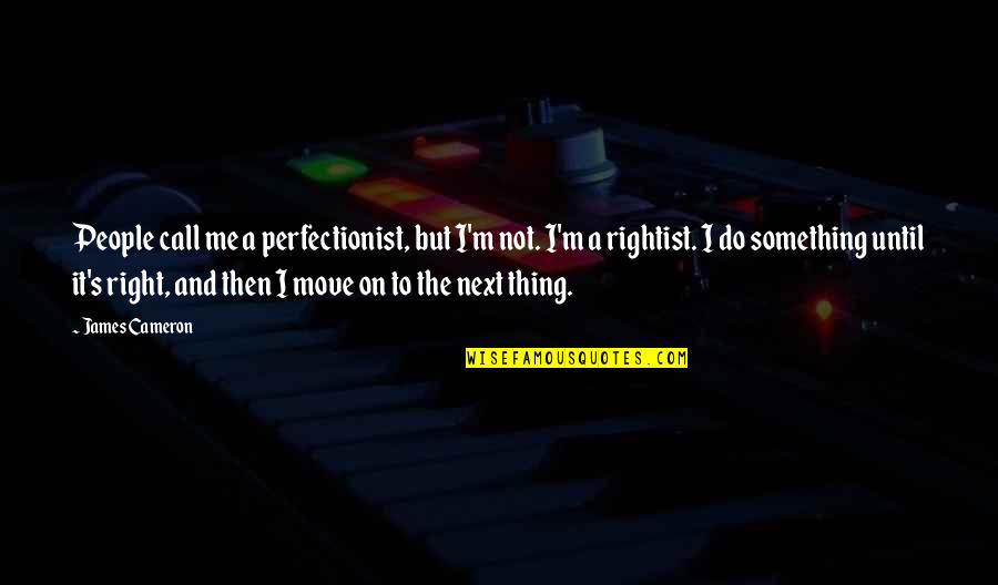 James Cameron Quotes By James Cameron: People call me a perfectionist, but I'm not.