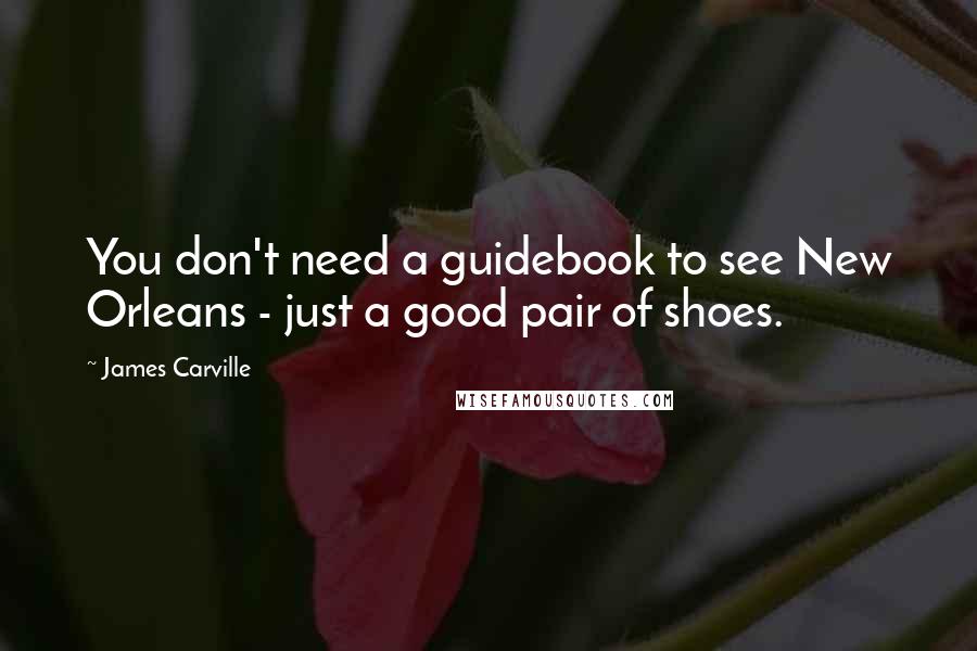 James Carville quotes: You don't need a guidebook to see New Orleans - just a good pair of shoes.