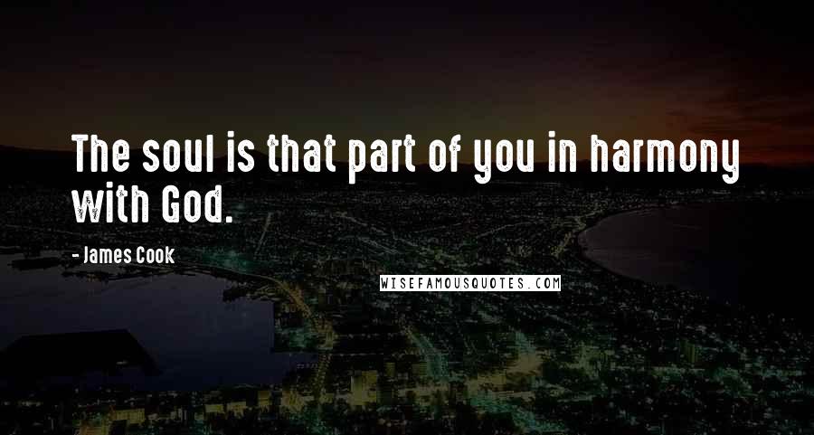 James Cook quotes: The soul is that part of you in harmony with God.