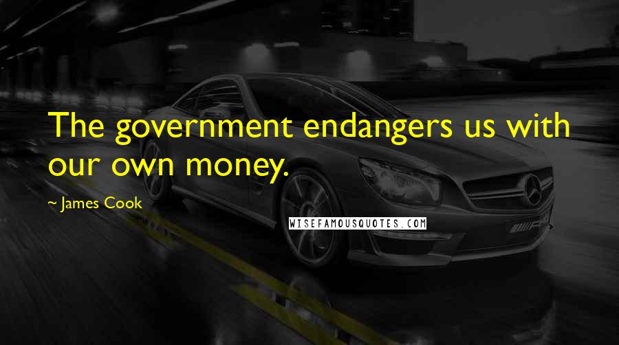 James Cook quotes: The government endangers us with our own money.