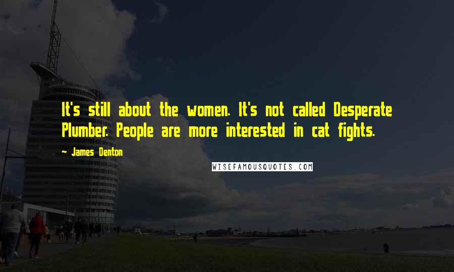 James Denton quotes: It's still about the women. It's not called Desperate Plumber. People are more interested in cat fights.