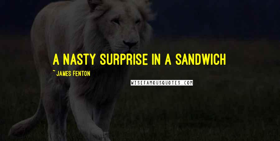 James Fenton quotes: A nasty surprise in a sandwich