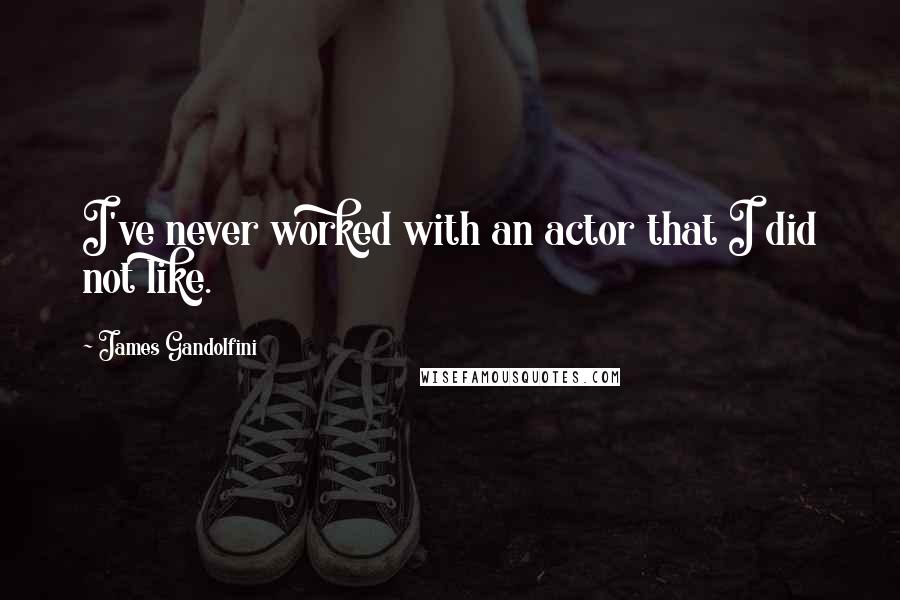 James Gandolfini quotes: I've never worked with an actor that I did not like.