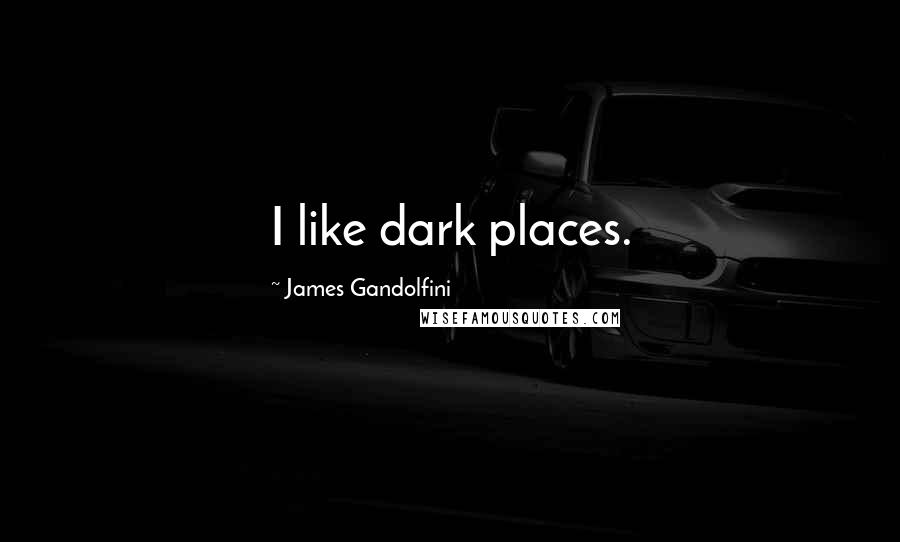 James Gandolfini quotes: I like dark places.