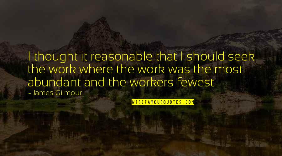 James Gilmour Quotes By James Gilmour: I thought it reasonable that I should seek