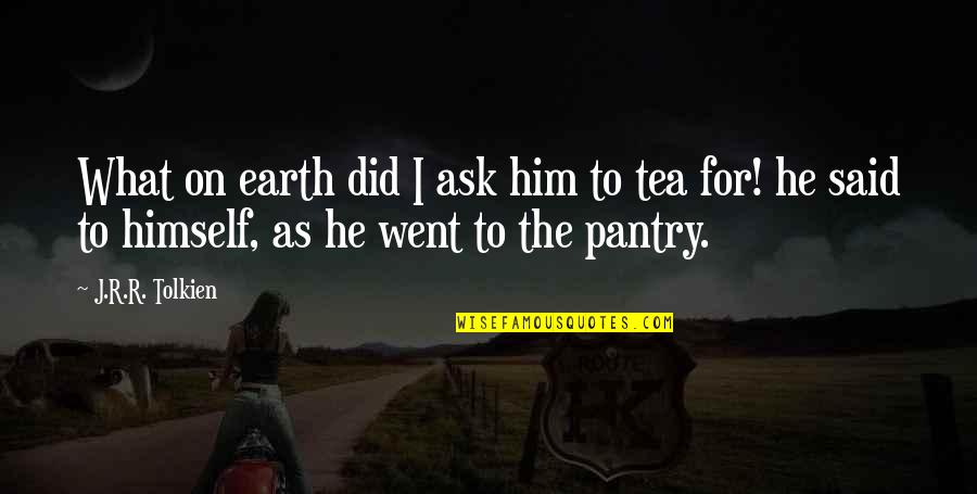 James H Aughey Quotes By J.R.R. Tolkien: What on earth did I ask him to James H Aughey Quotes By J.R.R. Tolkien: What on earth did I ask him to